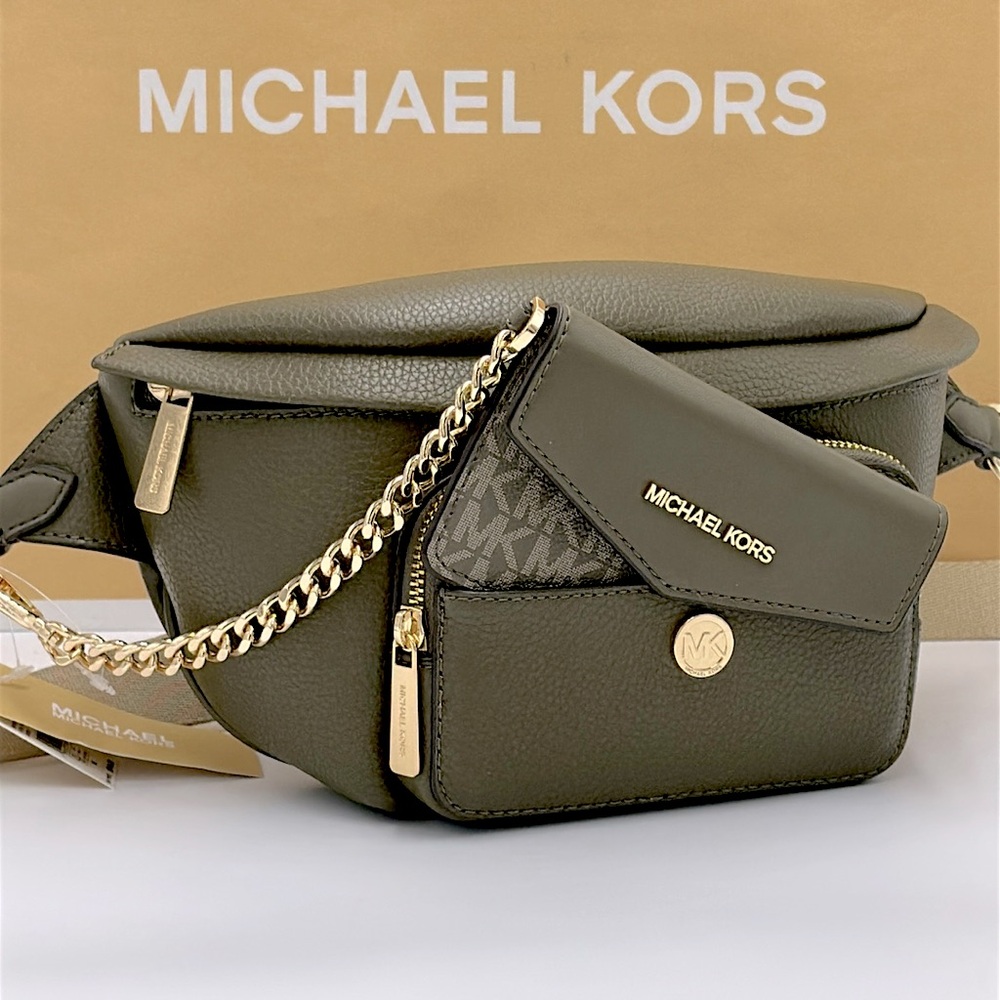Michael Kors Olive Belt Bag and Wallet - Picture 2 of 15